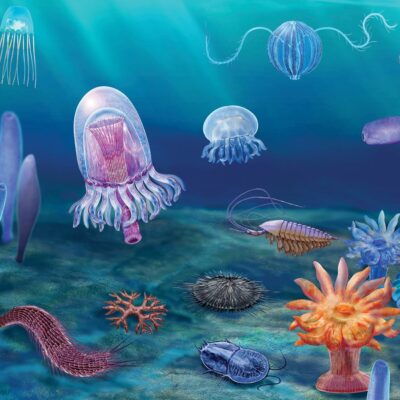 Artist's rendition of Cambrian environment.