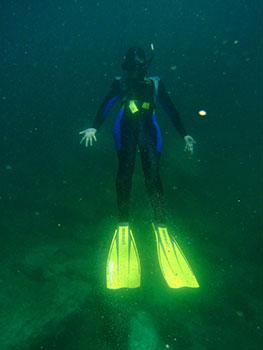 Elizabeth scuba diving