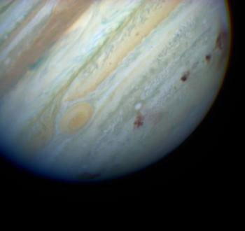 Jupiter in space in red eye visible