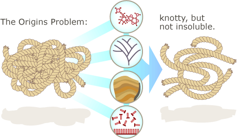 The Origins Problem is knotty but not insoluble.