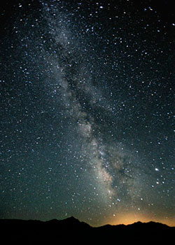 View of night sky with milky way