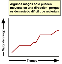 Graph showing trait value over time.